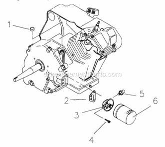 Part Location Diagram of 70185 Generac Oil filter